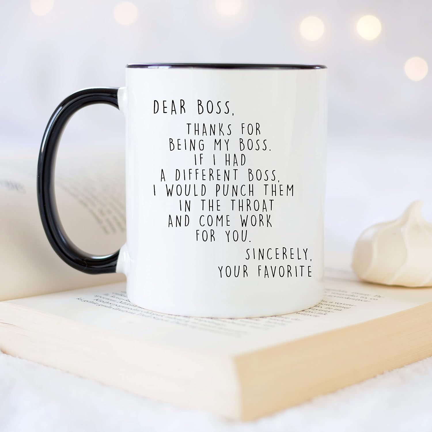YouNique Designs Worlds Best Boss Mug, 11 Ounces, Best Boss Gifts For Men, Funny Boss Gifts, Best Boss Mug, Boss Lady Mug, Boss Coffee Mug, Best Boss Ever Mug, Boss Mugs For Men Women (Black Handle) - Image 2