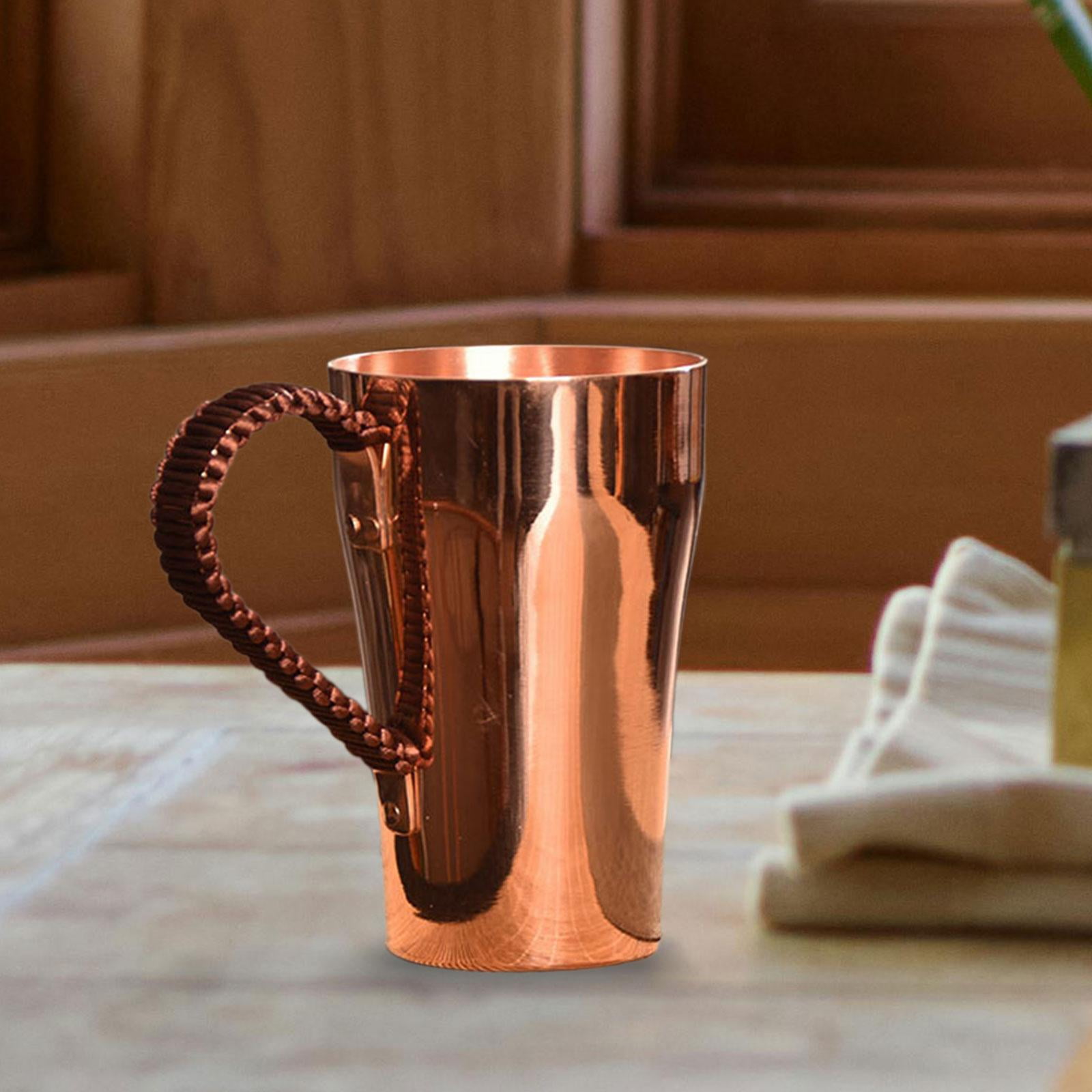 DOMELAY Copper Coffee Mug Handmade Pure Copper Cup 400ml Water Mug Home Kitchen Decor Outdoor Drinkware for Tea - Image 3