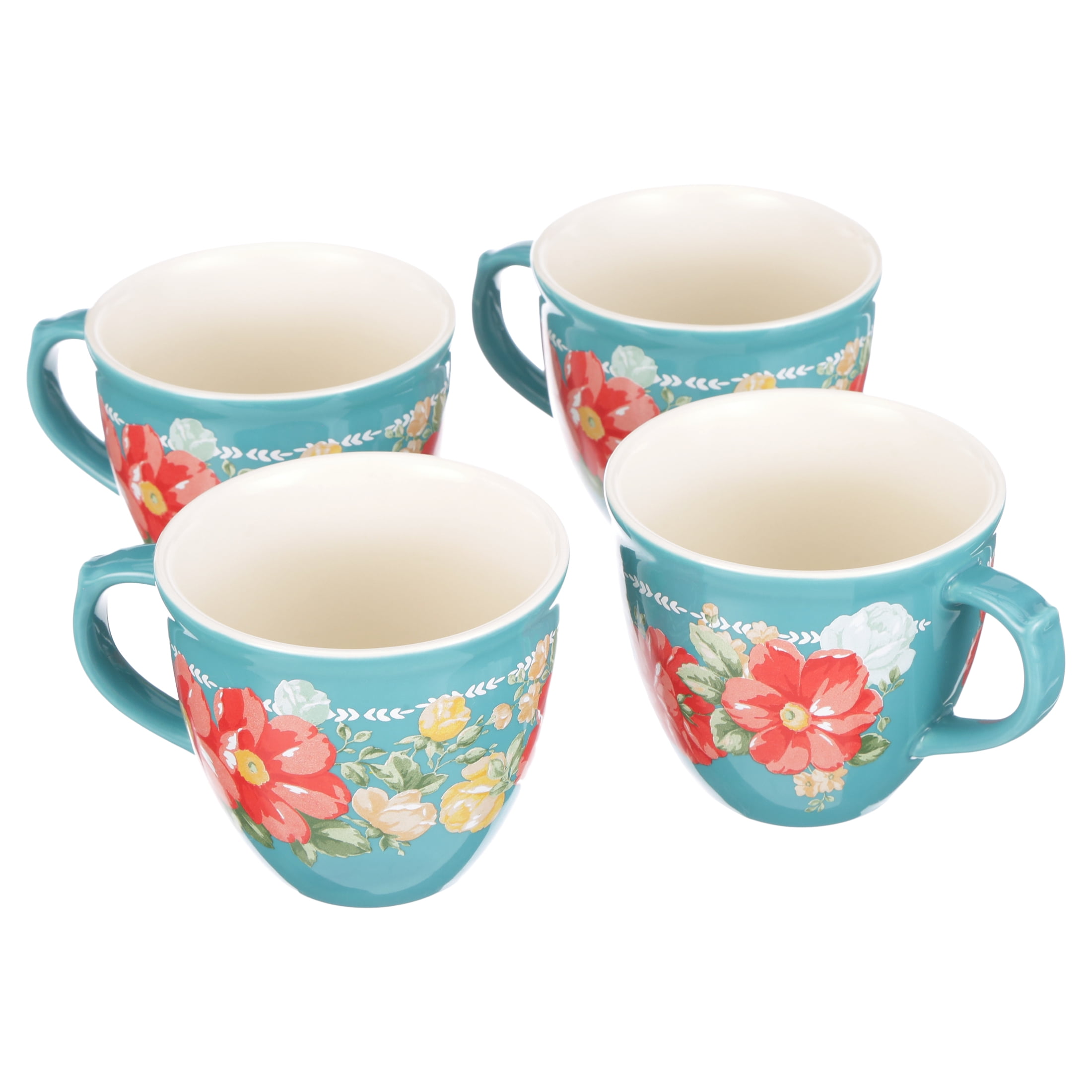 The Pioneer Woman Vintage Floral 4-Piece Mug Set, 16 fl oz - Image 8