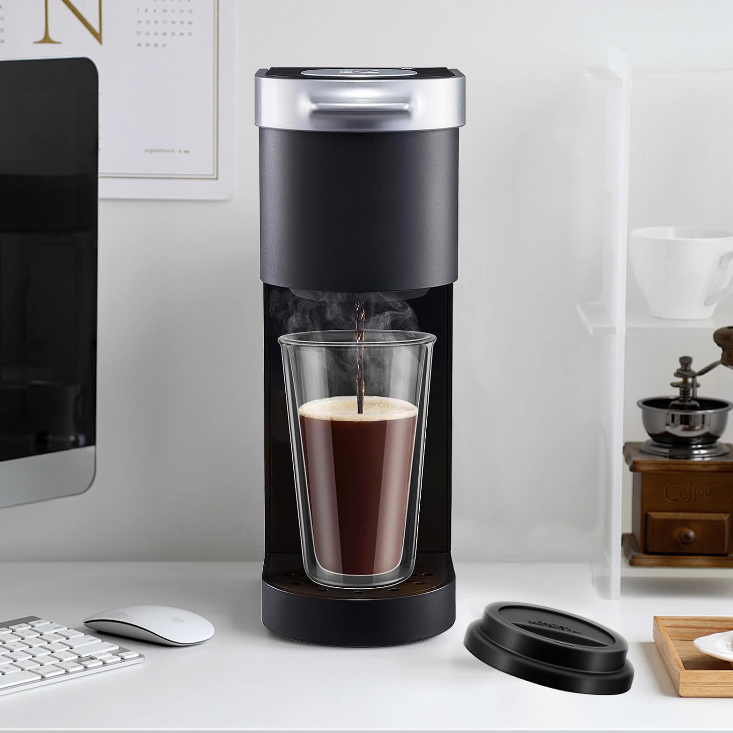 2 Piece 12oz Double Glass Coffee Mugs with Silicone Lid,Drinking Insulated Coffee Cups with Lid,clear,Dishwasher Safe Reusable - Image 9