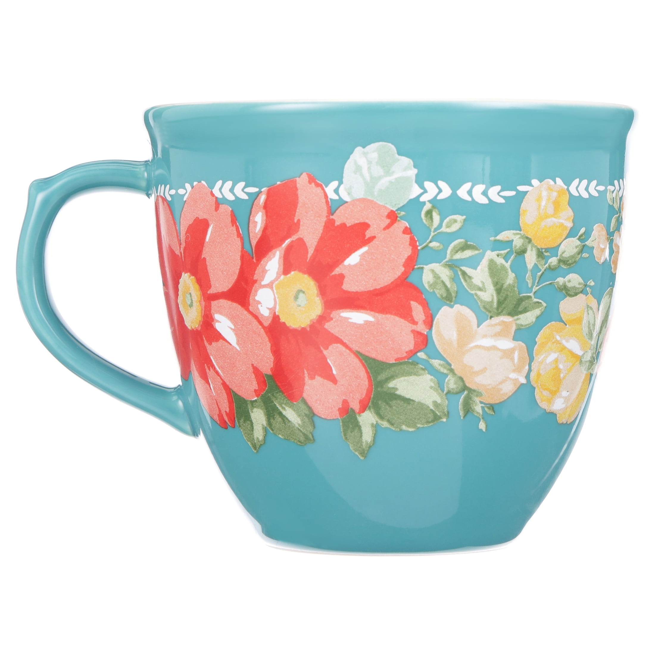 The Pioneer Woman Vintage Floral 4-Piece Mug Set, 16 fl oz - Image 5