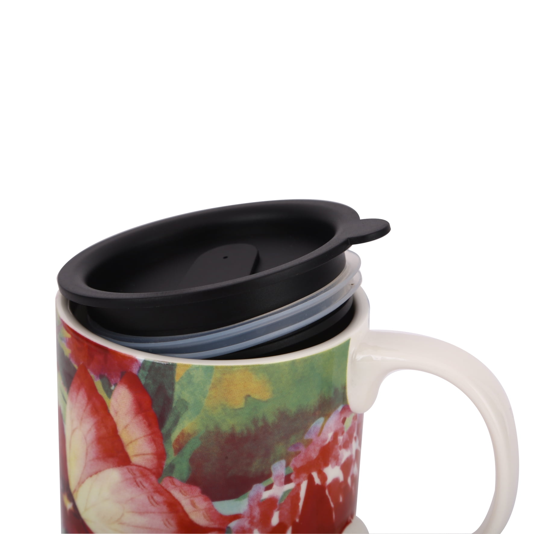 Ceramic Coffee Mug 17 oz. Coffee Cup with Color Boxs and Spill-proof Lid, Butterfly and Dragonfly - Image 5