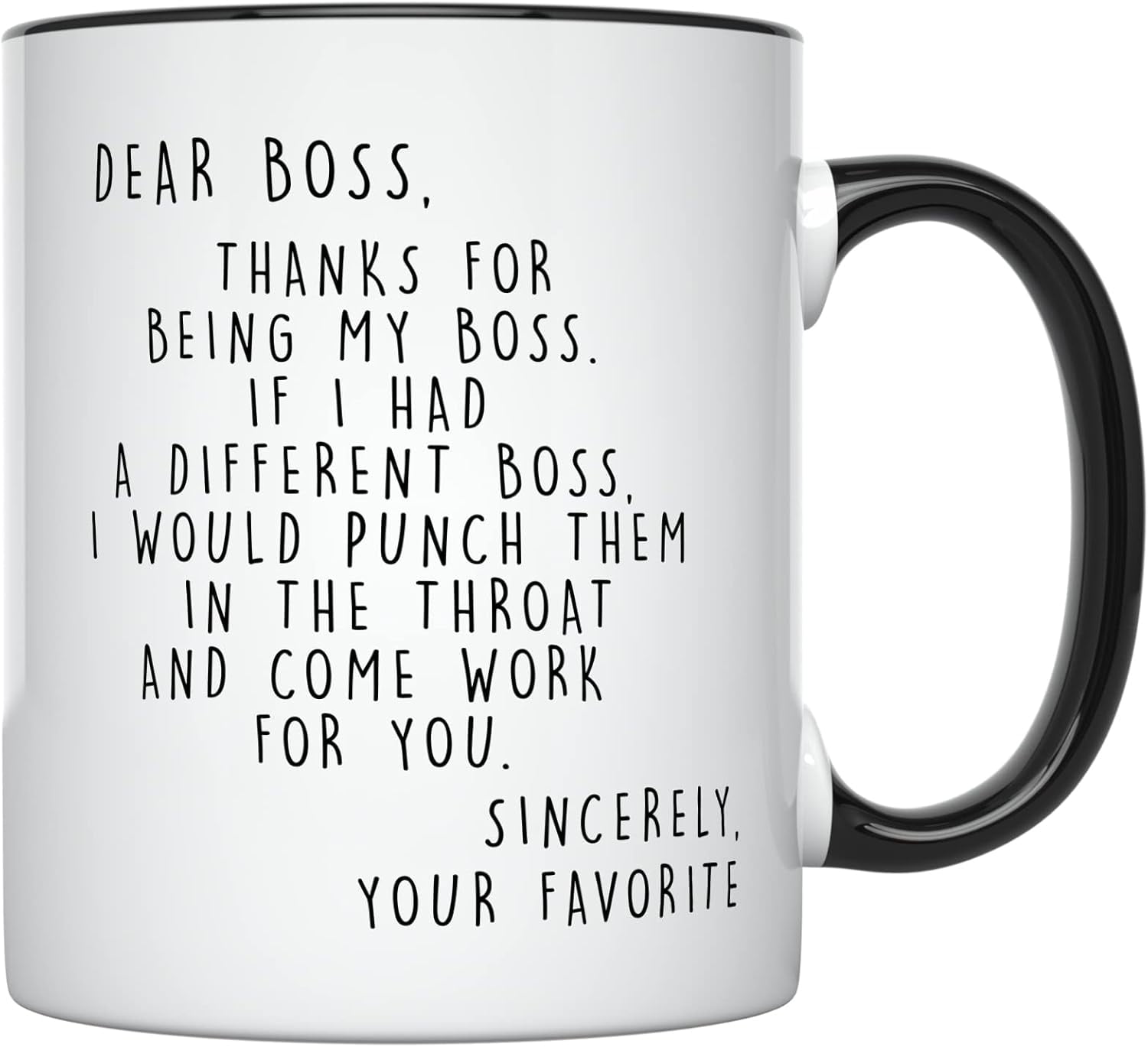 YouNique Designs Worlds Best Boss Mug, 11 Ounces, Best Boss Gifts For Men, Funny Boss Gifts, Best Boss Mug, Boss Lady Mug, Boss Coffee Mug, Best Boss Ever Mug, Boss Mugs For Men Women (Black Handle)
