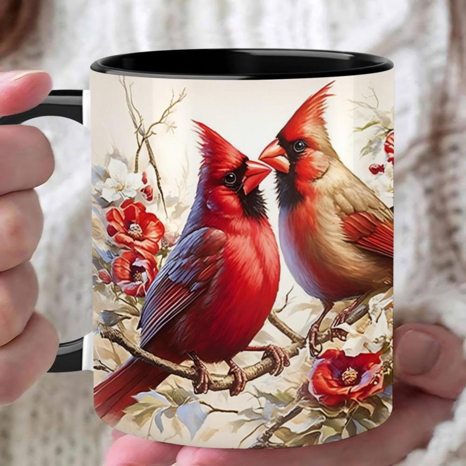 Cardinal Bird Mug 11oz Red Forest Animal Wildlife Decor Her Wild Bird Lover 1pc