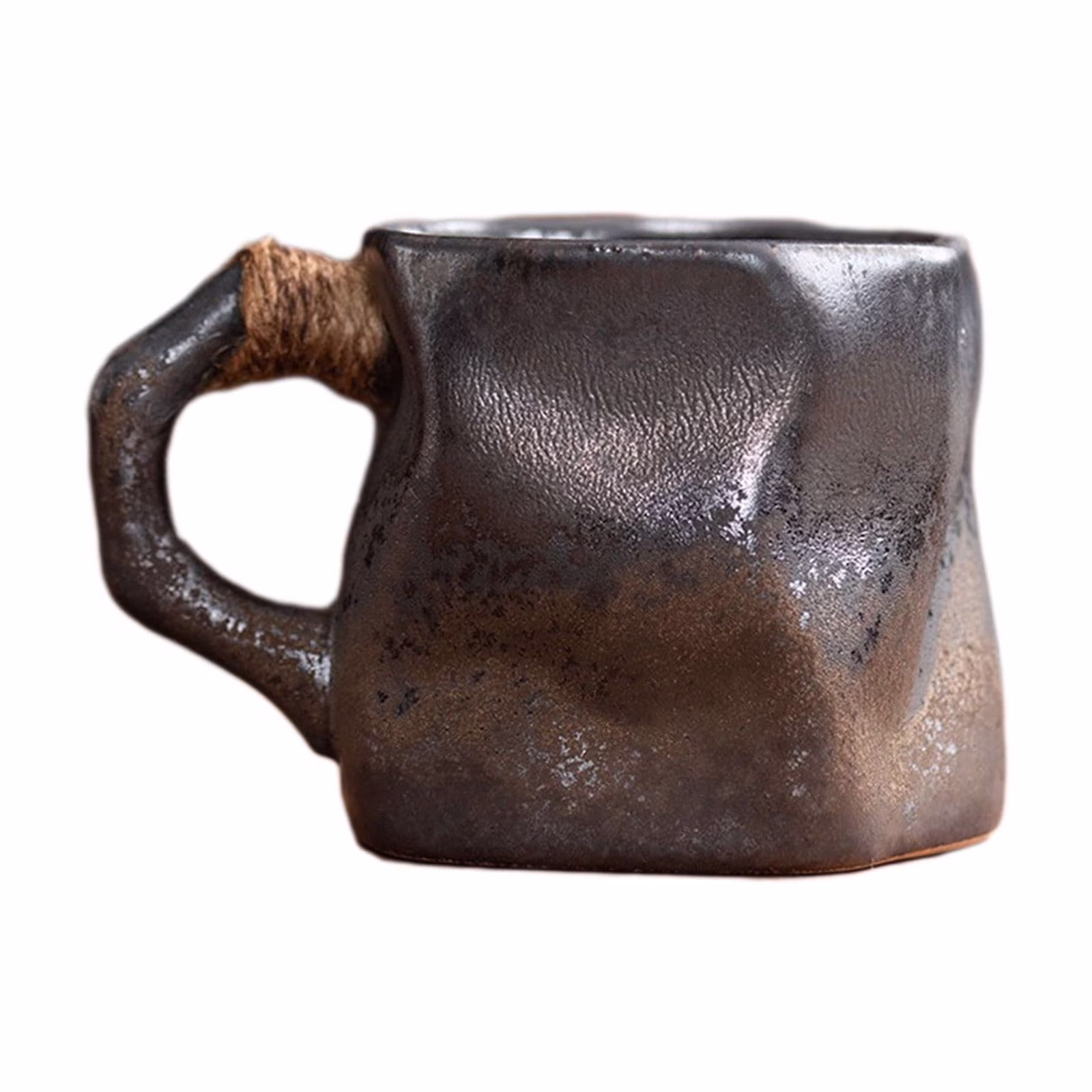 D Mineral Crystal Coffee Mug Stoneware Cup With Unique Glaze Design For Hot Beverage Tea Office Home Dishwasher Safe 3.9X3.9X4.7In 0.88Lb