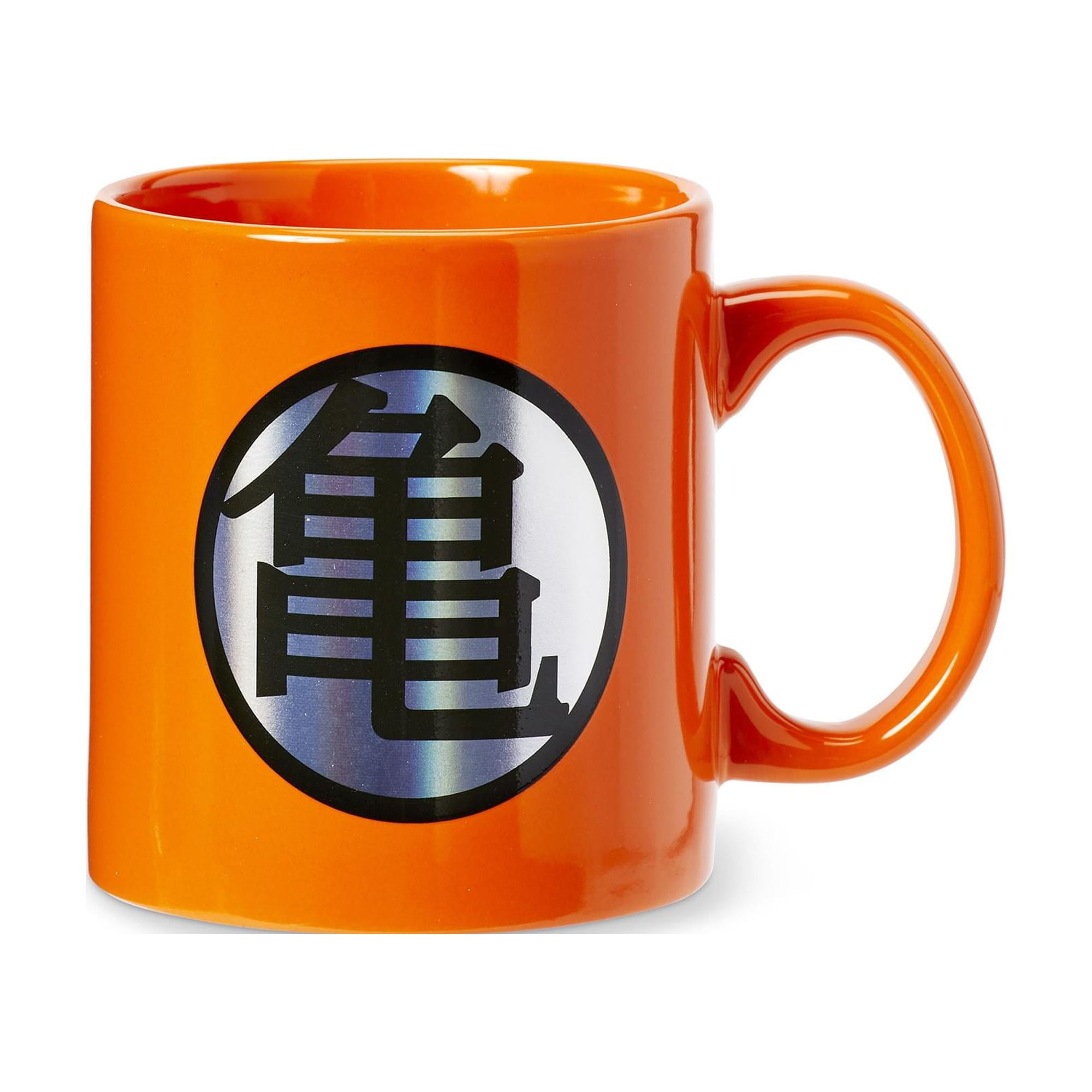 Dragon Ball Z Kame Kanji & Logo Orange Ceramic Mug | Large Cup Holds 20 Ounces