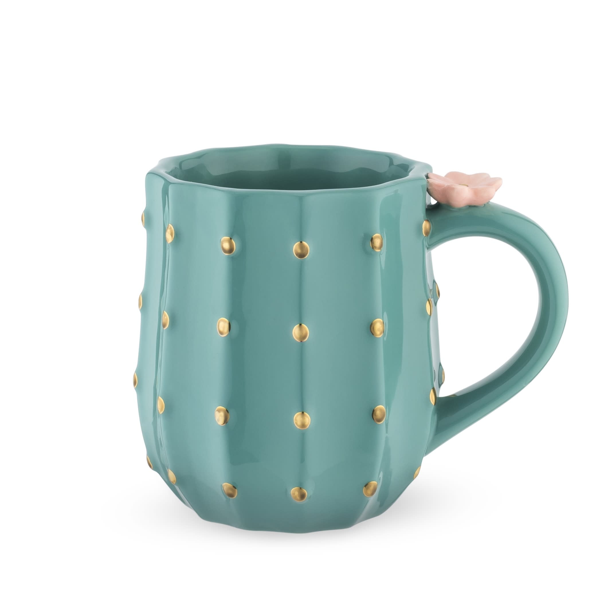 Pinky Up Cactus Ceramic Mug for Coffee, Tea, Milk at Home or Office, 12 oz