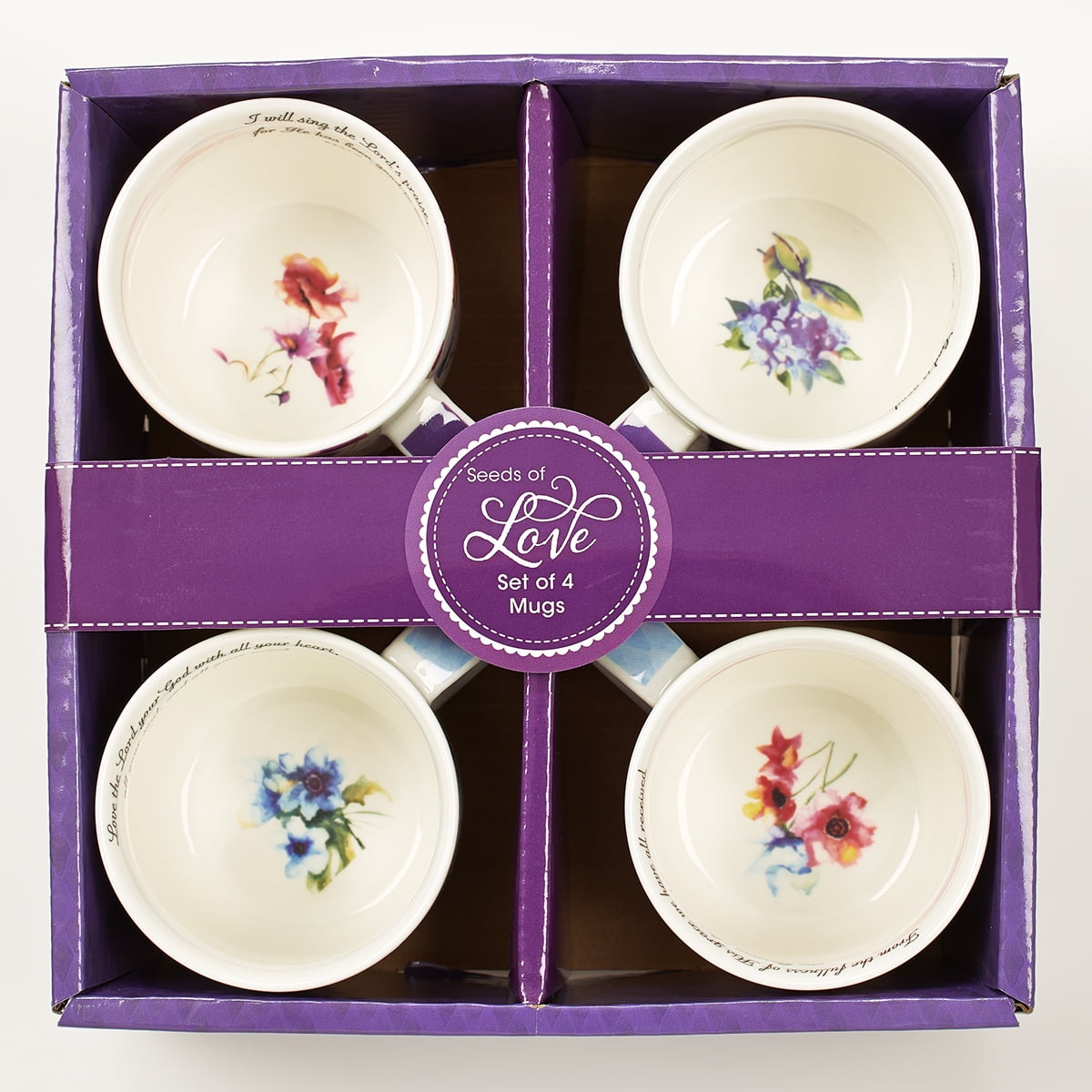 Seeds of Love Four Piece Coffee Mug Set