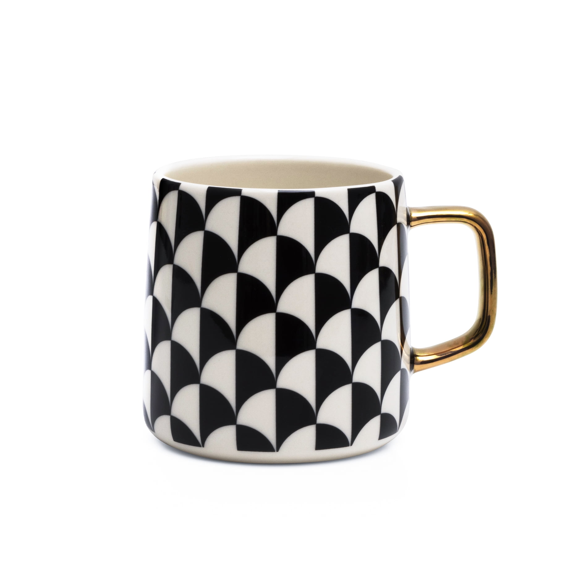 Thyme & Table 14 fl oz Emmett Black and White Stoneware Mug