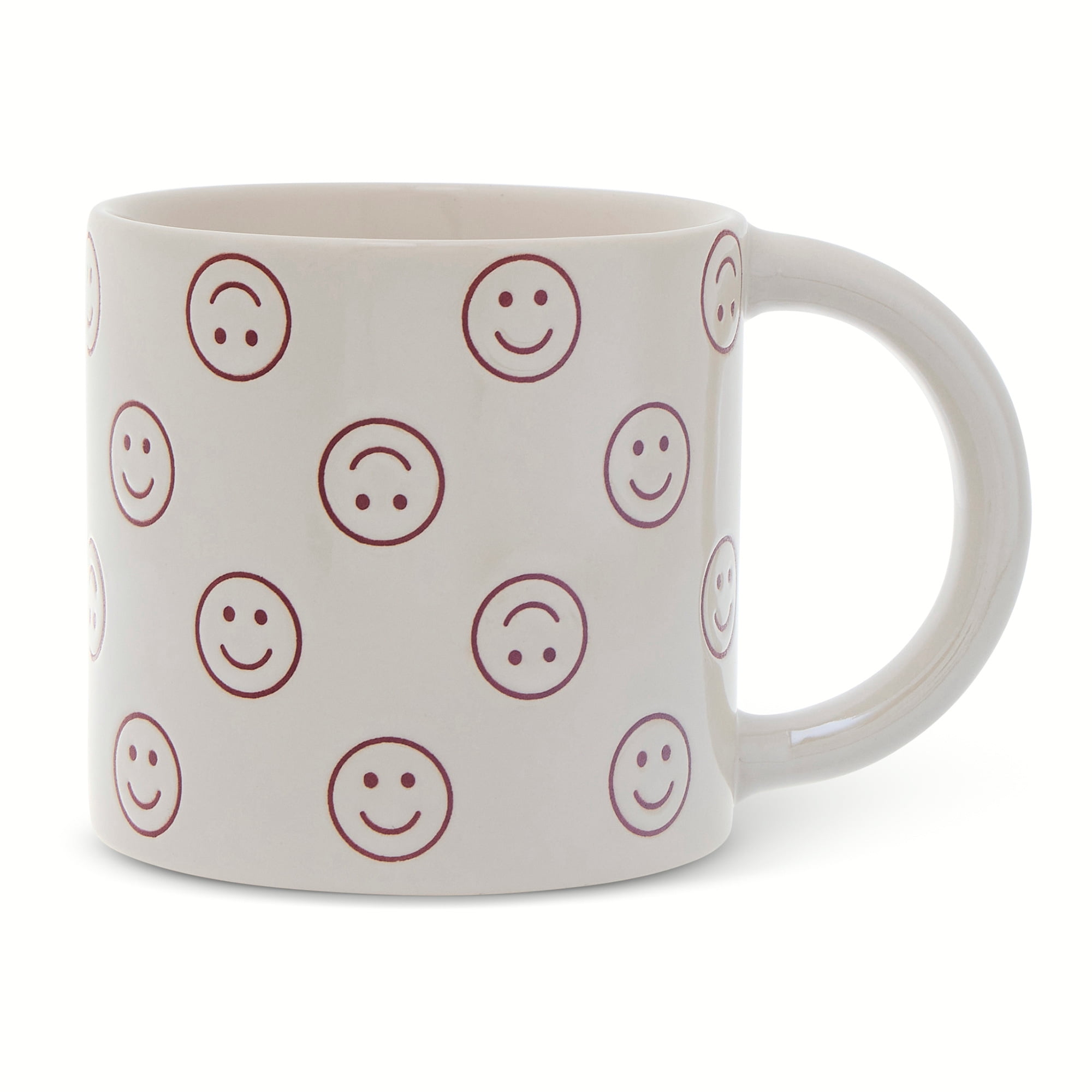 Thyme & Table 15.2 fl oz Pearlized Smiley Faces Stoneware Mug