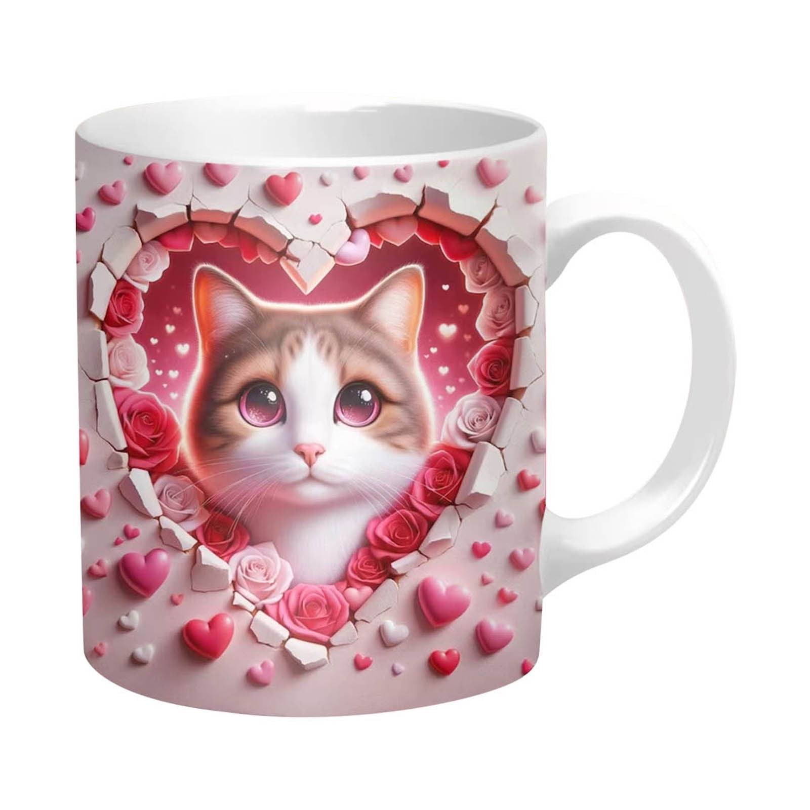 Unique Cracked Wall Design Ceramic Mug, Artistic Coffee Cup for Daily Use, Generous Size Drinking Mug for Office and Home Kitchen Decor(G)