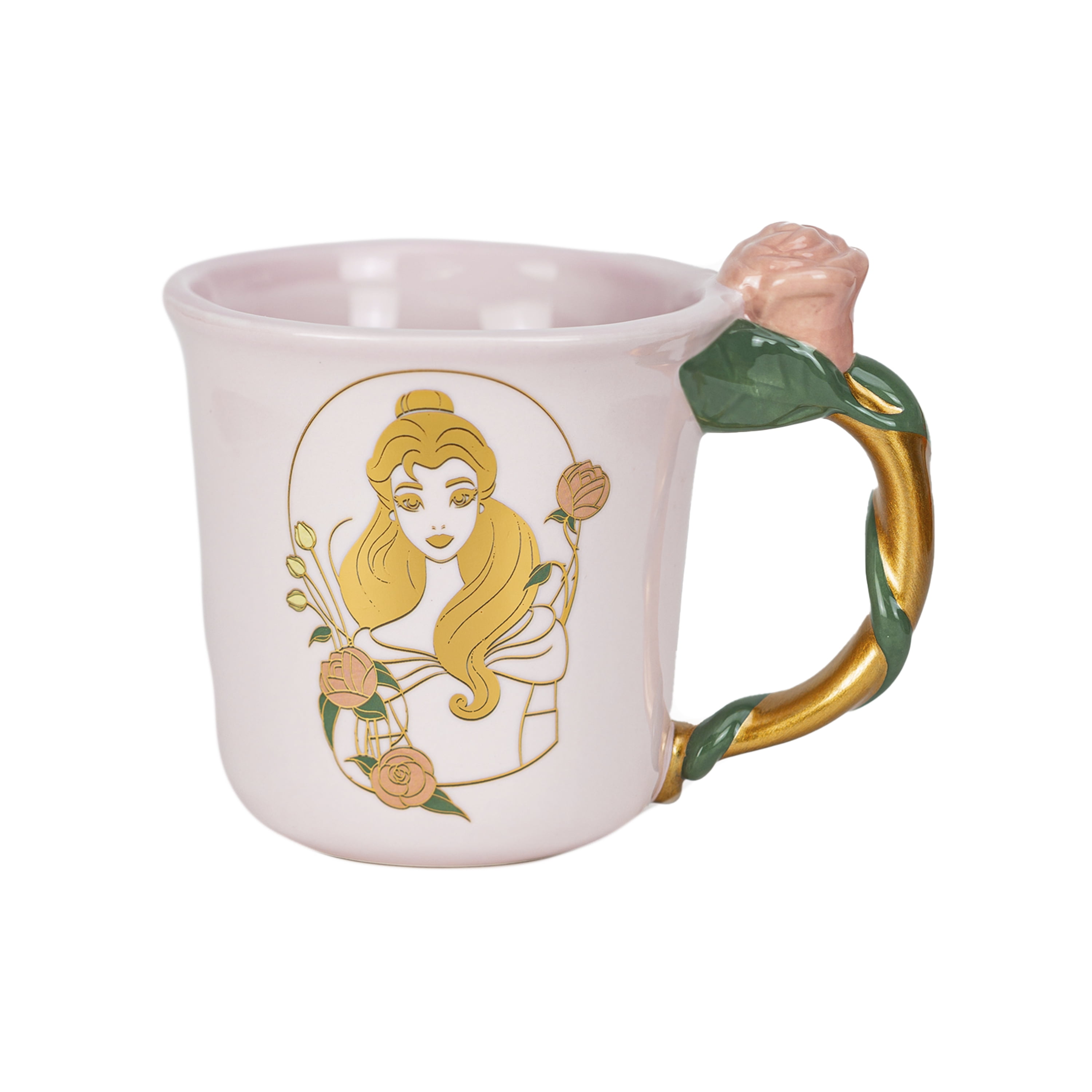 Zak Designs Beauty and The Beast Sculpted Handle Mug, Belle